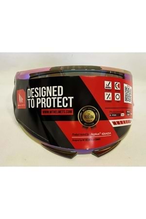 MT Vizör İridyum Renk Kask Camı V-28B