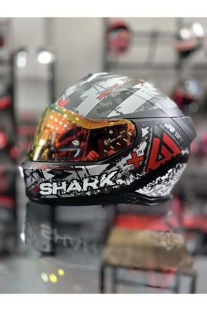 Shark Skwal I3 Hellcat Mat Siyah Beyaz