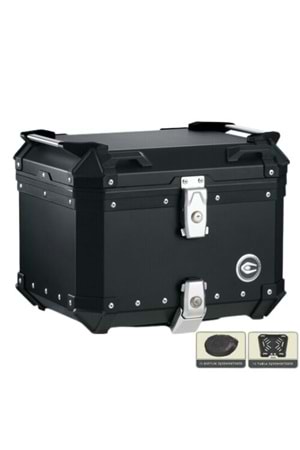 Coocase Alüminyum Arka Çanta 45L Metalik SİYAH