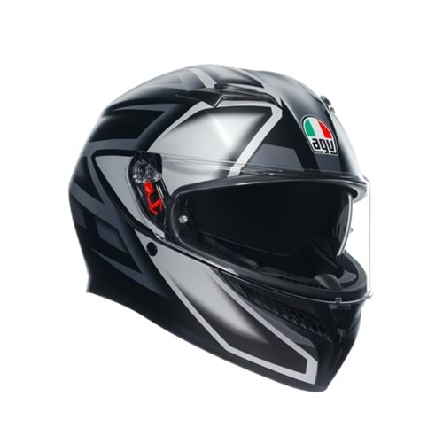 Agv K3 Compound Matt Black Grey Kapalı Kask