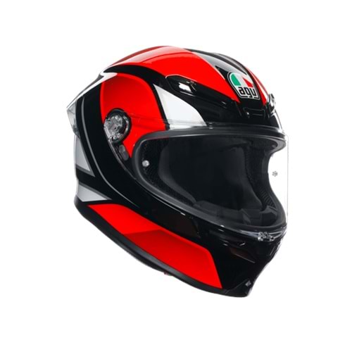 Agv K6 S Hyphen Black Red White Kapalı Kask