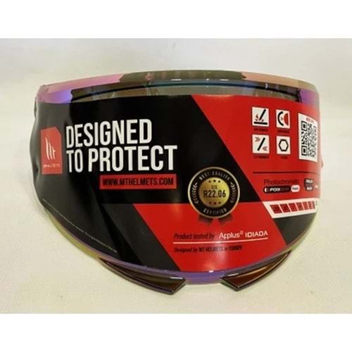 MT Vizör İridyum Renk Kask Camı V-28B