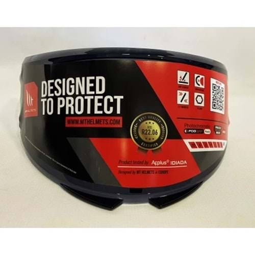 MT Vizör Siyah Renk Kask Camı V-28B