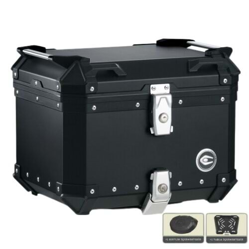 Coocase Alüminyum Arka Çanta 45L Metalik SİYAH