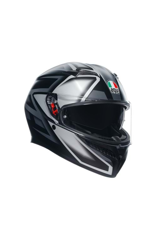 Agv K3 Compound Matt Black Grey Kapalı Kask
