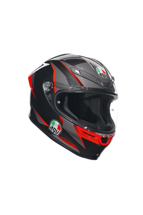 Agv K6 S Karve Matt Black Grey Red Kapalı Kask