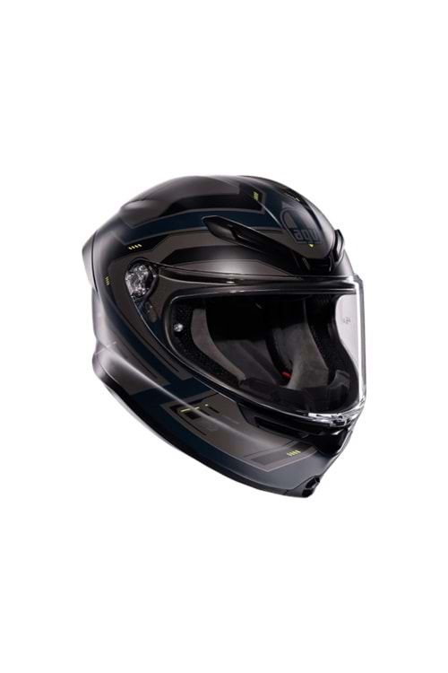Agv K6 S Mplk Enhance Matt Grey Yellow Fluo Kapalı Kask