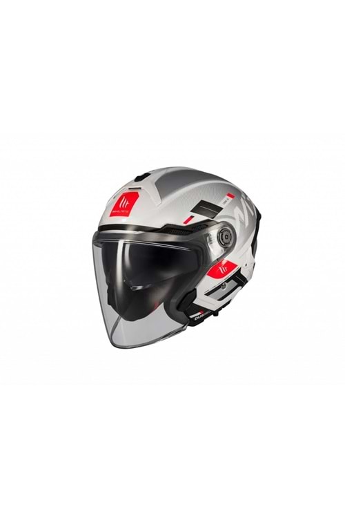 Kask Mt Cosmo Sv Silence A2 Gloss Gümüş Gözlüklü