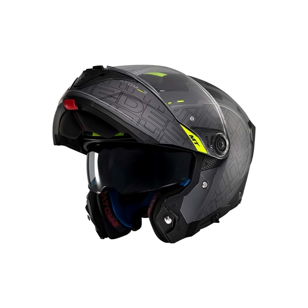 Mt Helmets Atom 2 Sv Destiniy C2 Mat Siyah Çene Açılır Kaskı