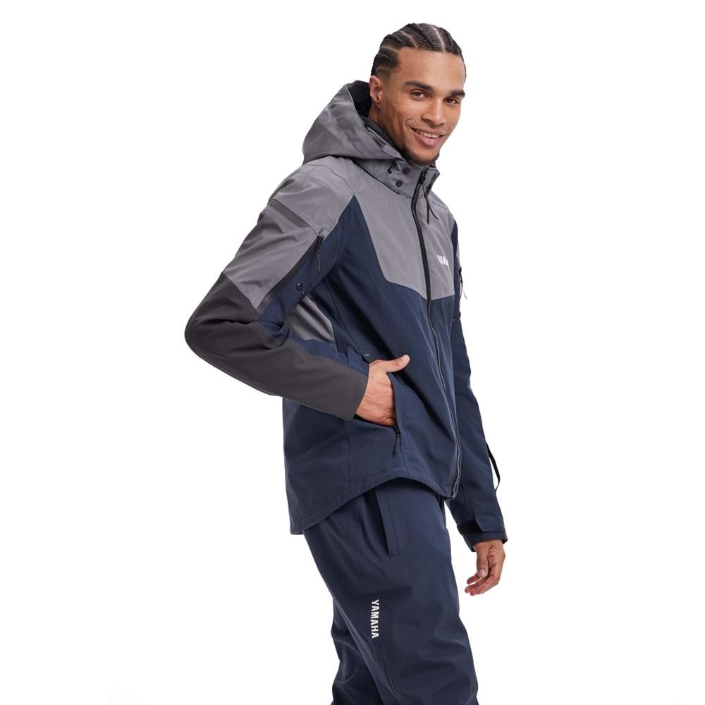 Yamaha Erkekler için Scooter Sürüş Ceketi GRİ S Beden