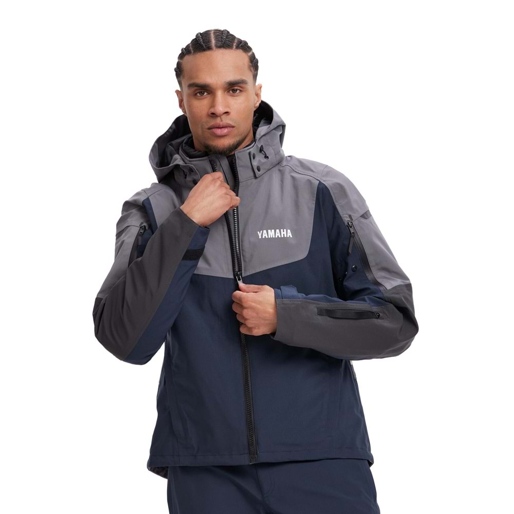 Yamaha Erkekler için Scooter Sürüş Ceketi GRİ S Beden
