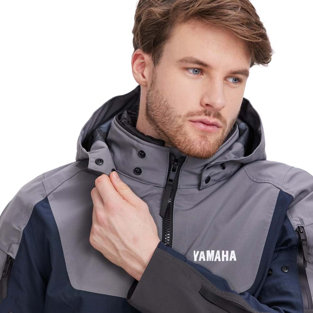 Yamaha Erkekler için Scooter Sürüş Ceketi GRİ S Beden