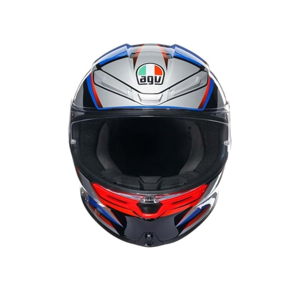 Agv K6 S Slashcut Blue Red Kapalı Kask