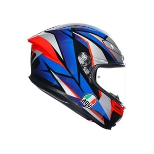 Agv K6 S Slashcut Blue Red Kapalı Kask