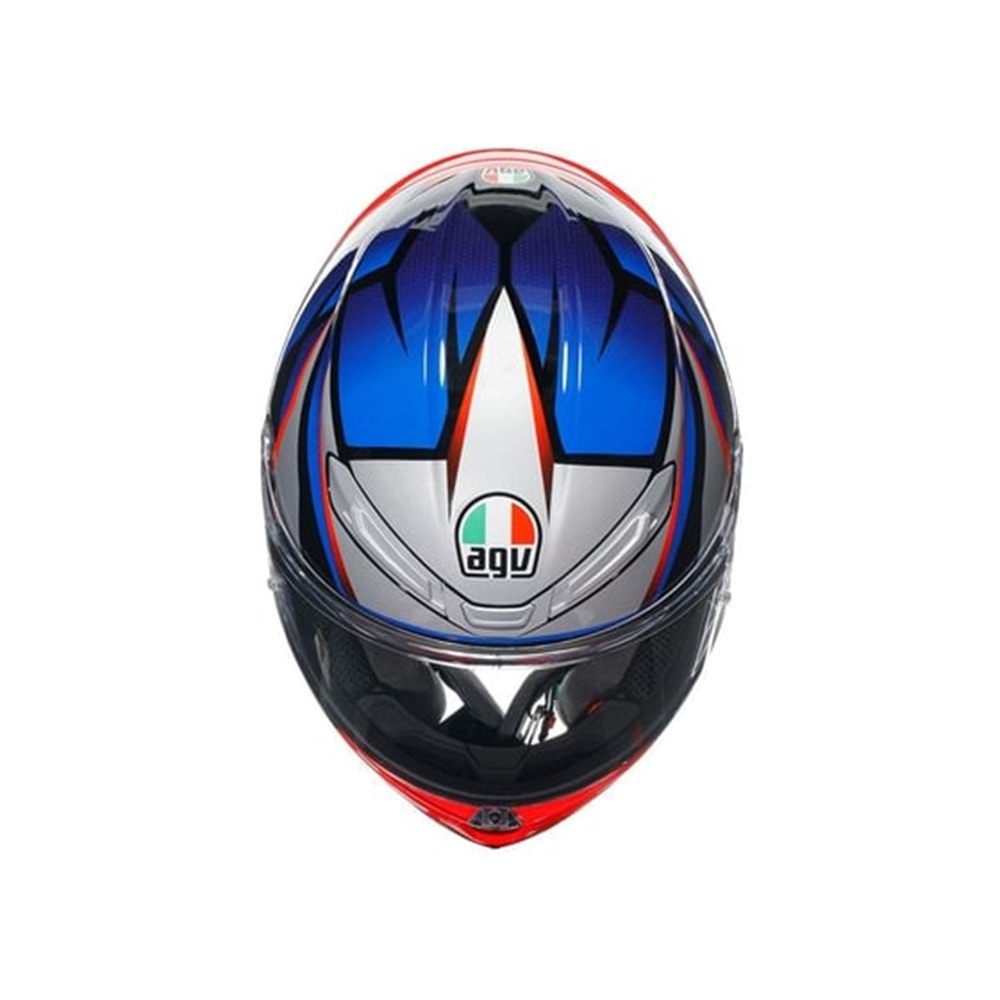 Agv K6 S Slashcut Blue Red Kapalı Kask
