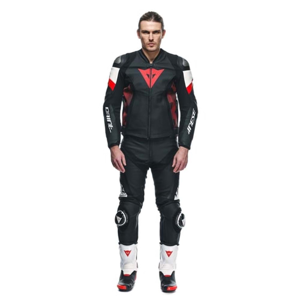 Dainese Avro 5 Blk Red Lava White Deri Mont SİYAH KIRMIZI