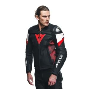 Dainese Avro 5 Blk Red Lava White Deri Mont SİYAH KIRMIZI