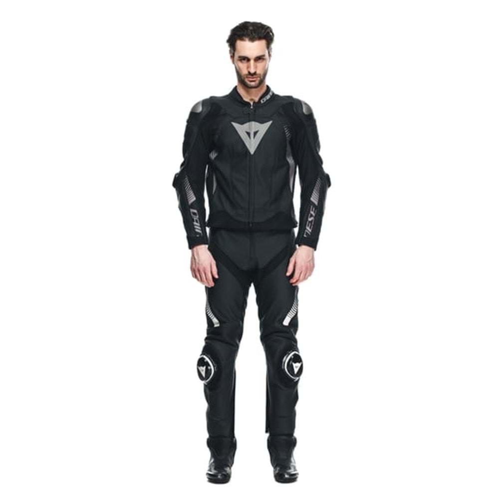 Dainese Super Speed 4 Black Matt Charcoal Gray Deri Mont