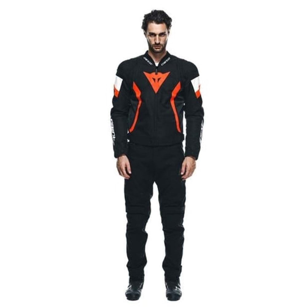 Dainese Avro 5 Black Red Fluo White Tekstil Mont