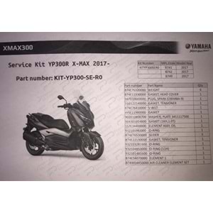 X-Max 300/250 Bakım Kiti 20000 KM (2017-2022)