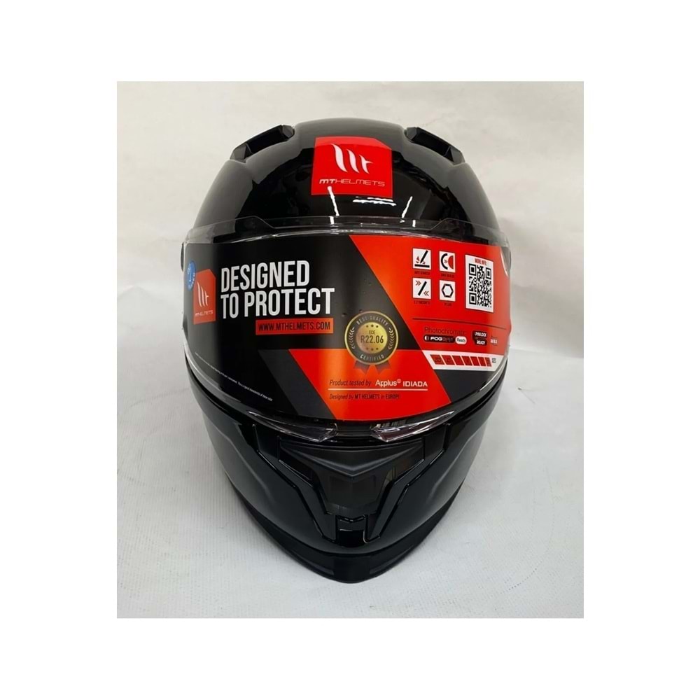 MT Kask Braker Sv A1 Parlak Siyah