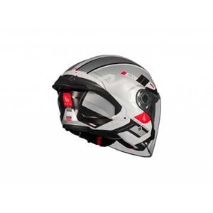 Kask Mt Cosmo Sv Silence A2 Gloss Gümüş Gözlüklü