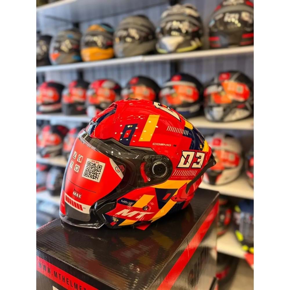 Kask Mt Cosmo Sv Sergıo Garcıa E5 Parlak Kırmızı