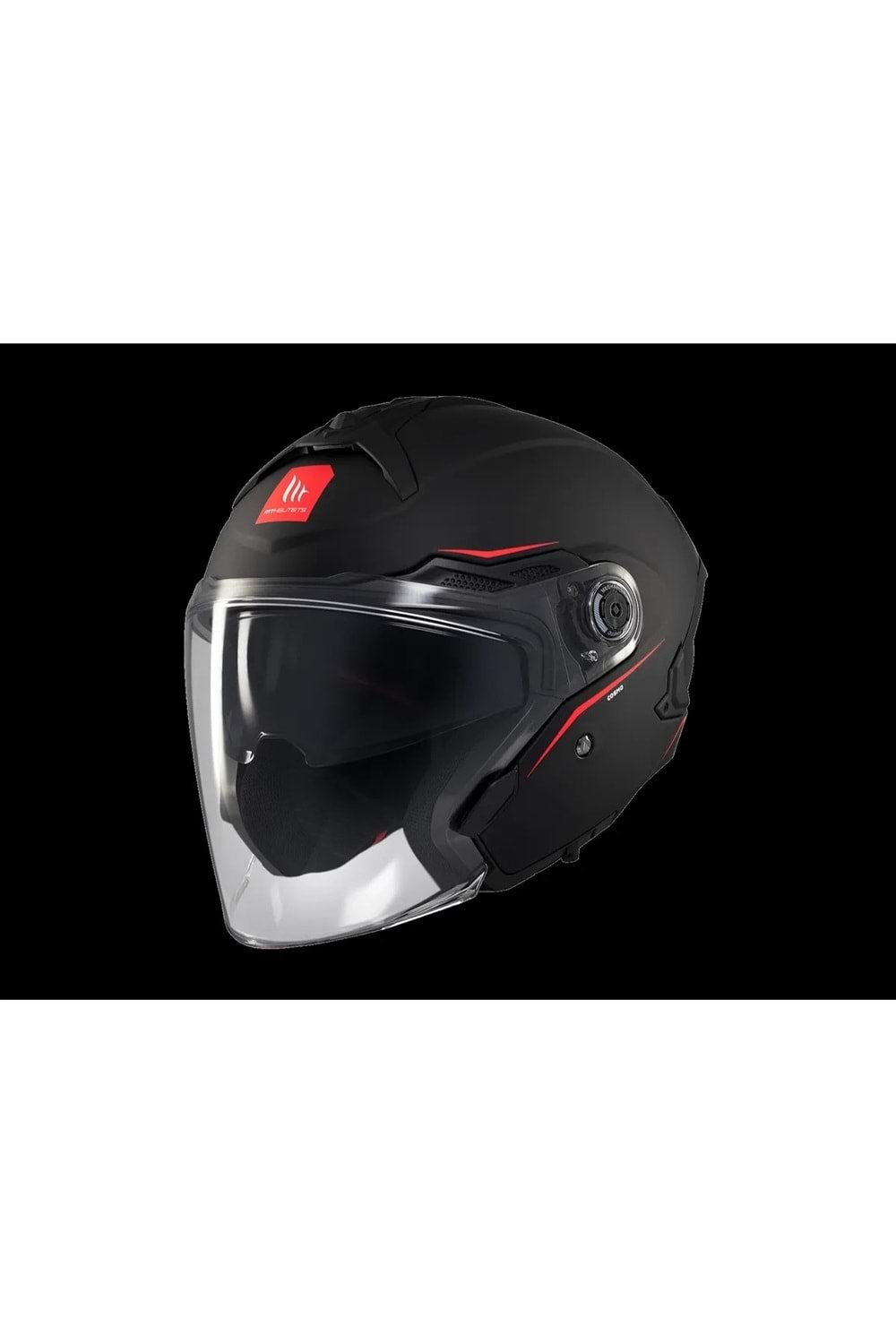 MT Cosmo Sv Solid A1 Mat Siyah Açık Kask