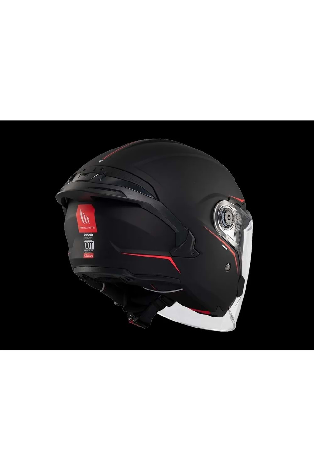 MT Cosmo Sv Solid A1 Mat Siyah Açık Kask