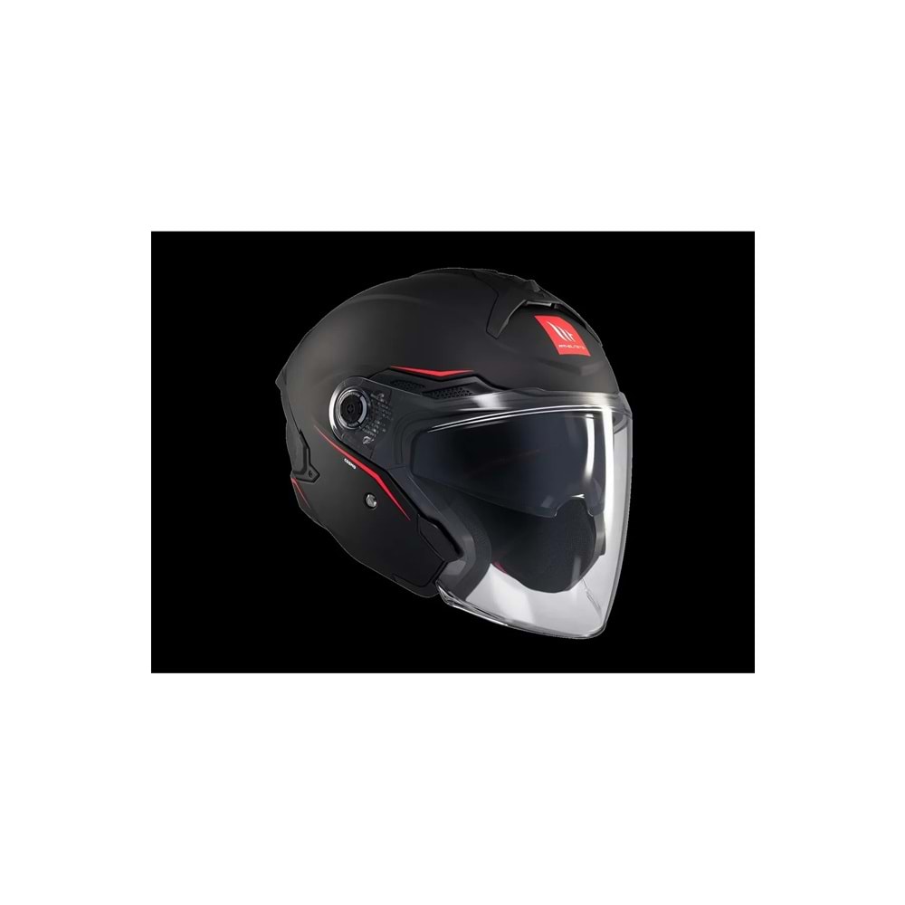 MT Cosmo Sv Solid A1 Mat Siyah Açık Kask