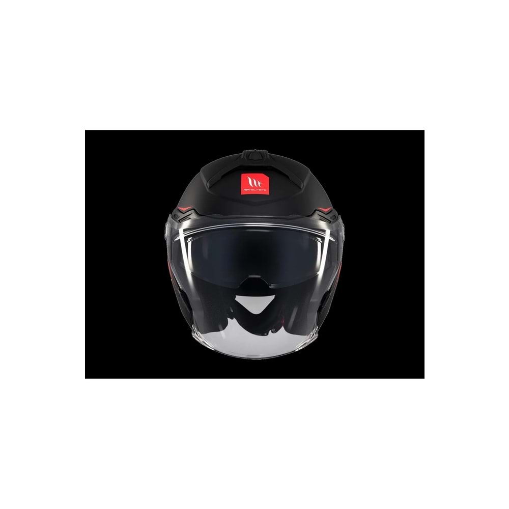 MT Cosmo Sv Solid A1 Mat Siyah Açık Kask