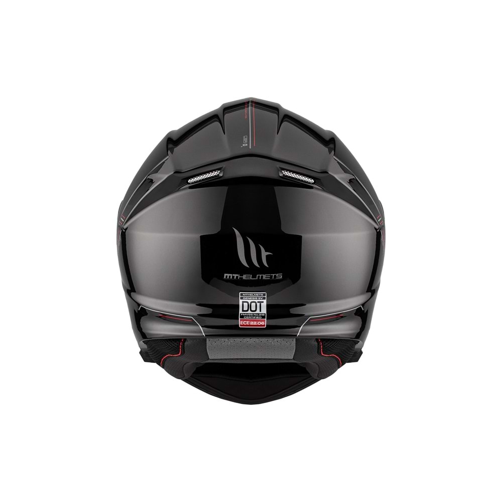 MT Genesis Sv Solid A1 Parlak Siyah Çene Açılır Kask