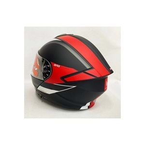 MT Genesis Cave A5 Mat Kırmızı Siyah Çene Açılır Kask