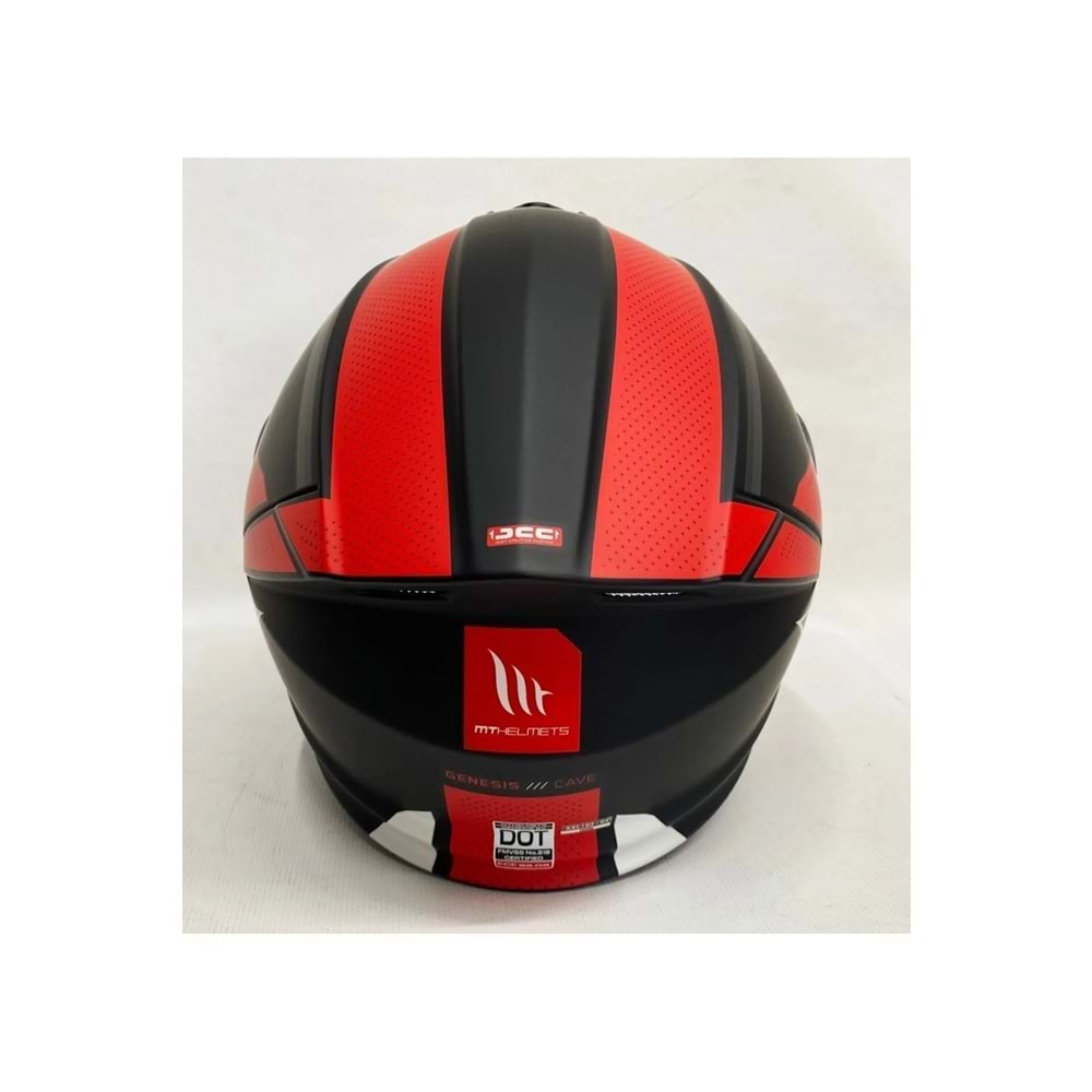 MT Genesis Cave A5 Mat Kırmızı Siyah Çene Açılır Kask