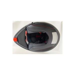 MT Genesis Cave A5 Mat Kırmızı Siyah Çene Açılır Kask