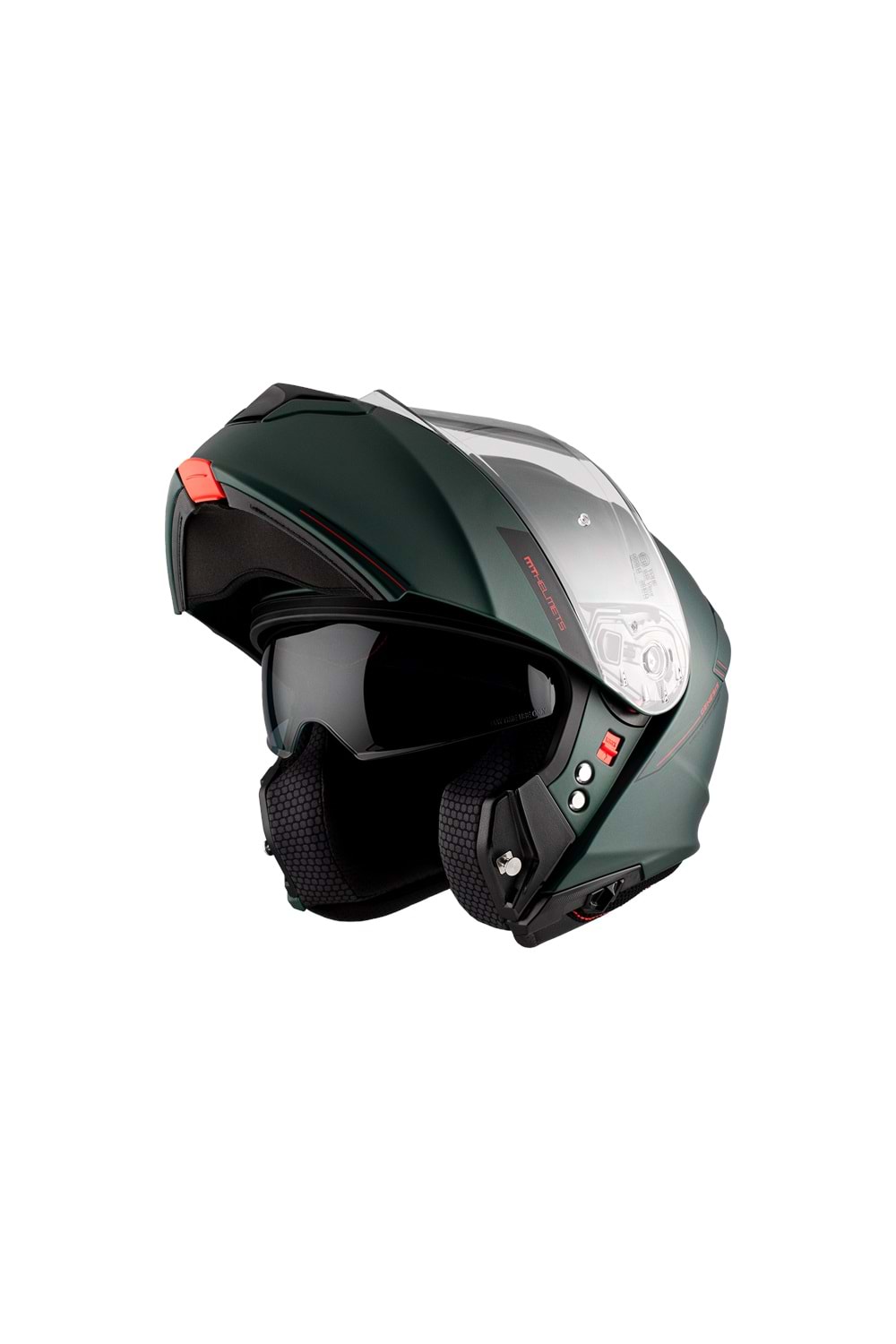 MT Genesis Sv Solid A6 Mat Yeşil Çene Açılır Kask