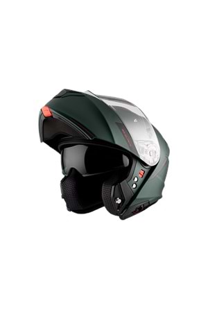 MT Genesis Sv Solid A6 Mat Yeşil Çene Açılır Kask