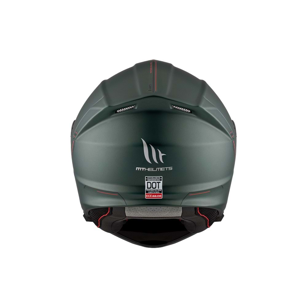MT Genesis Sv Solid A6 Mat Yeşil Çene Açılır Kask