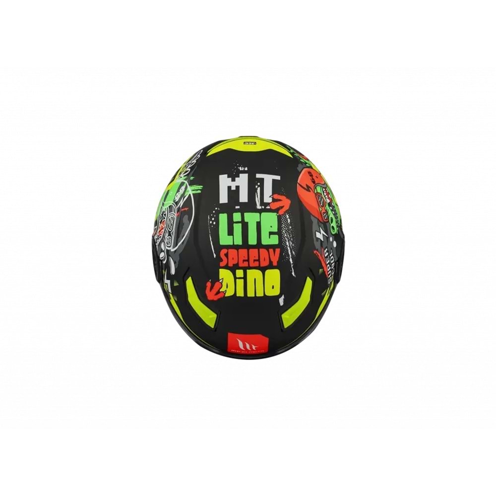 Mt Çocuk Lıte Dino A1 Mat Siyah Kask