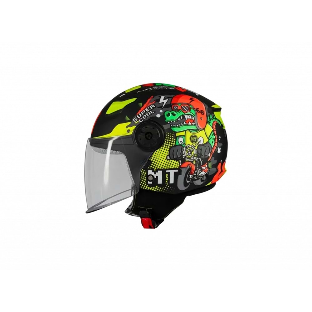 Mt Çocuk Lıte Dino A1 Mat Siyah Kask