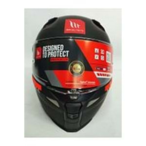 MT Kask Revenge 2 Solid A1 Matt Black Şeffaf Vizörlü MAT SİYAH