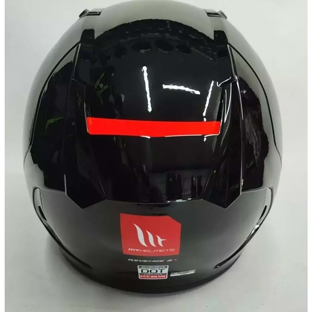 Mt Revenge 2 Solid A1 Şeffaf Vizörlü Kask Parlak Siyah