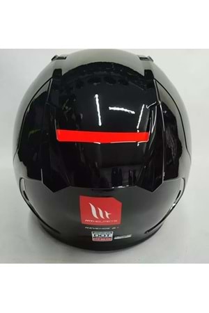 Mt Revenge 2 Solid A1 Şeffaf Vizörlü Kask Parlak Siyah