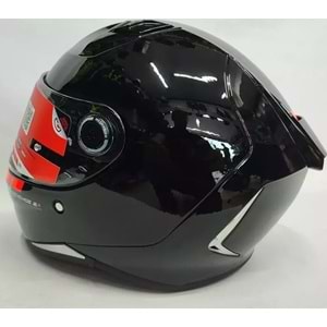 Mt Revenge 2 Solid A1 Şeffaf Vizörlü Kask Parlak Siyah