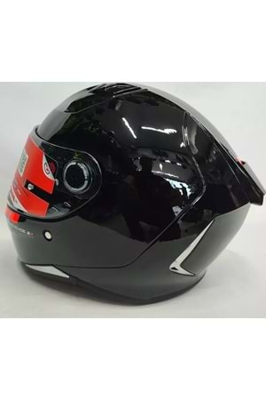 Mt Revenge 2 Solid A1 Şeffaf Vizörlü Kask Parlak Siyah