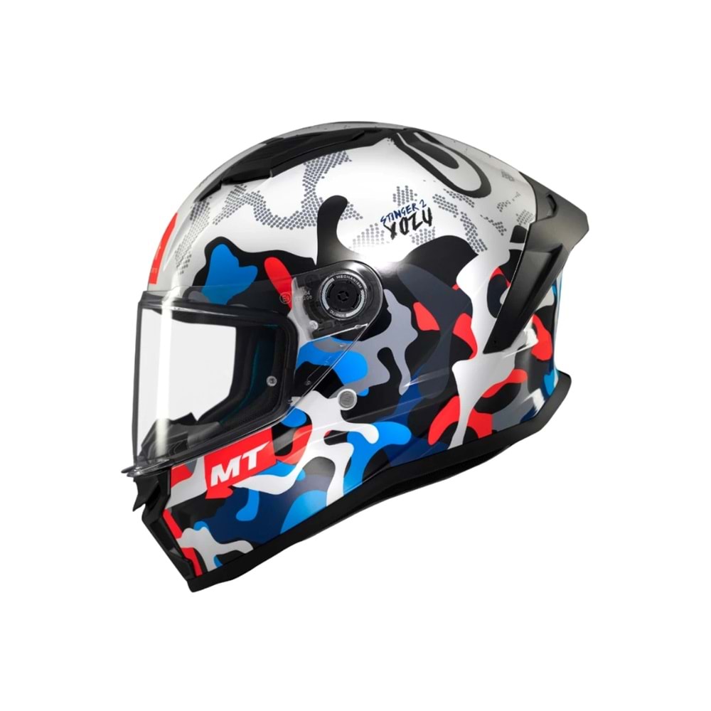 Mt Helmets Stinger 2 Yozu A7 Parlak Fullface Motosiklet Kaskı