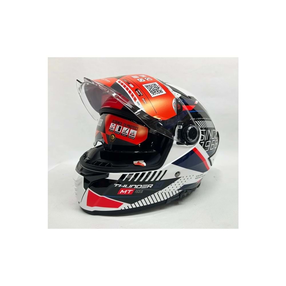 MT Thunder 4sv Luminence A7 Şefaf Vizörlü Kask Parlak Renk ÇOK RENKLİ