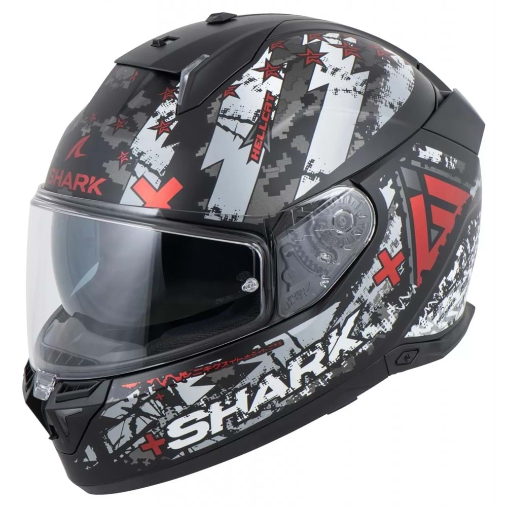 Shark Skwal I3 Hellcat Mat Siyah Beyaz