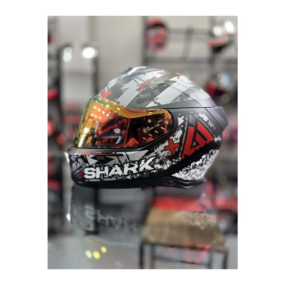 Shark Skwal I3 Hellcat Mat Siyah Beyaz