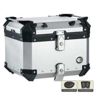 Coocase Alüminyum Arka Çanta 45L Metalik gri GRİ